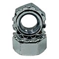 Newport Fasteners Lock Nut, #10-24, Steel, Zinc Plated, 0.117 in Ht, 100 PK 130640-PR-100